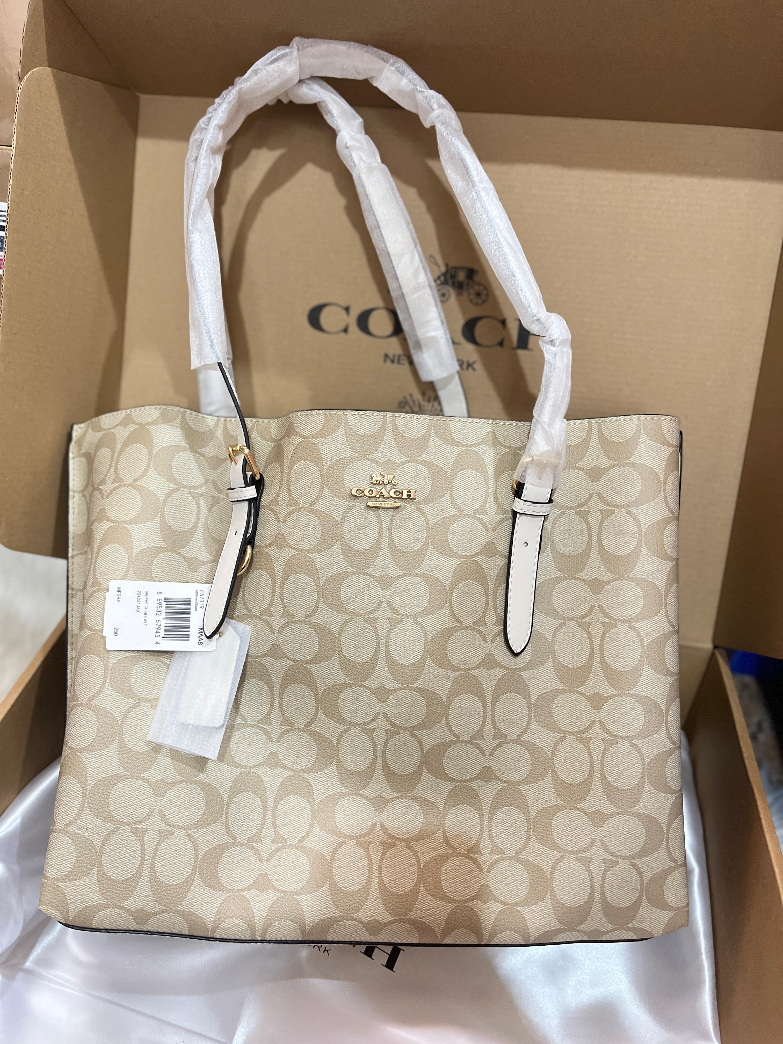 COACH Mollie Tote Bag In Signature Canvas - White
