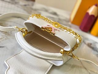 Louis Vuitton Capucines Mini Bag - White