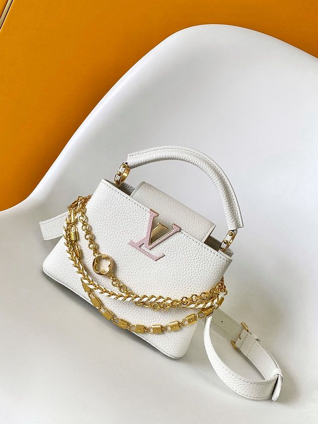 Louis Vuitton Capucines Mini Bag - White