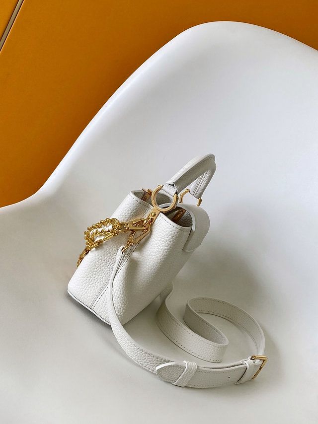 Louis Vuitton Capucines Mini Bag - White
