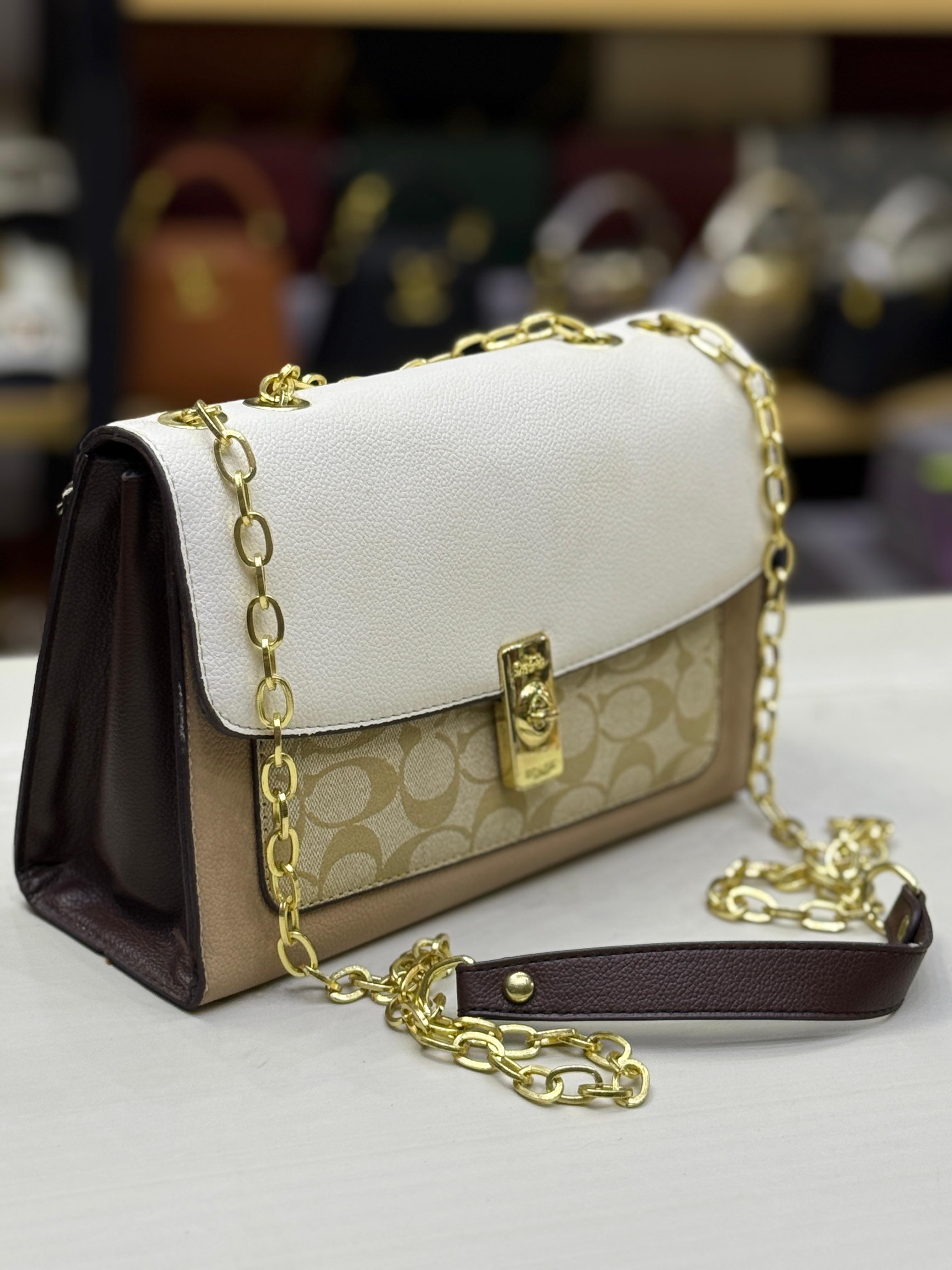 COACH Lane Shoulder Bag - Fawn Signature Canvas