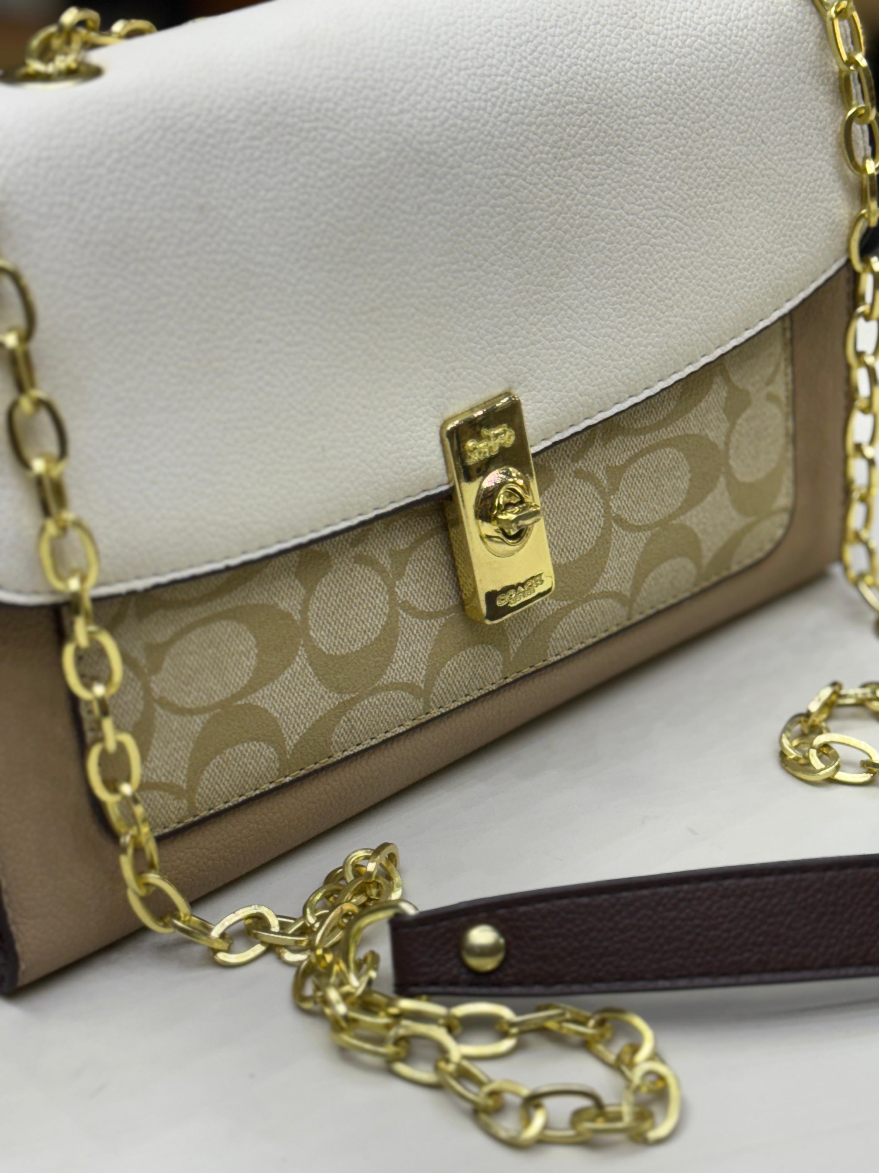 COACH Lane Shoulder Bag - Fawn Signature Canvas