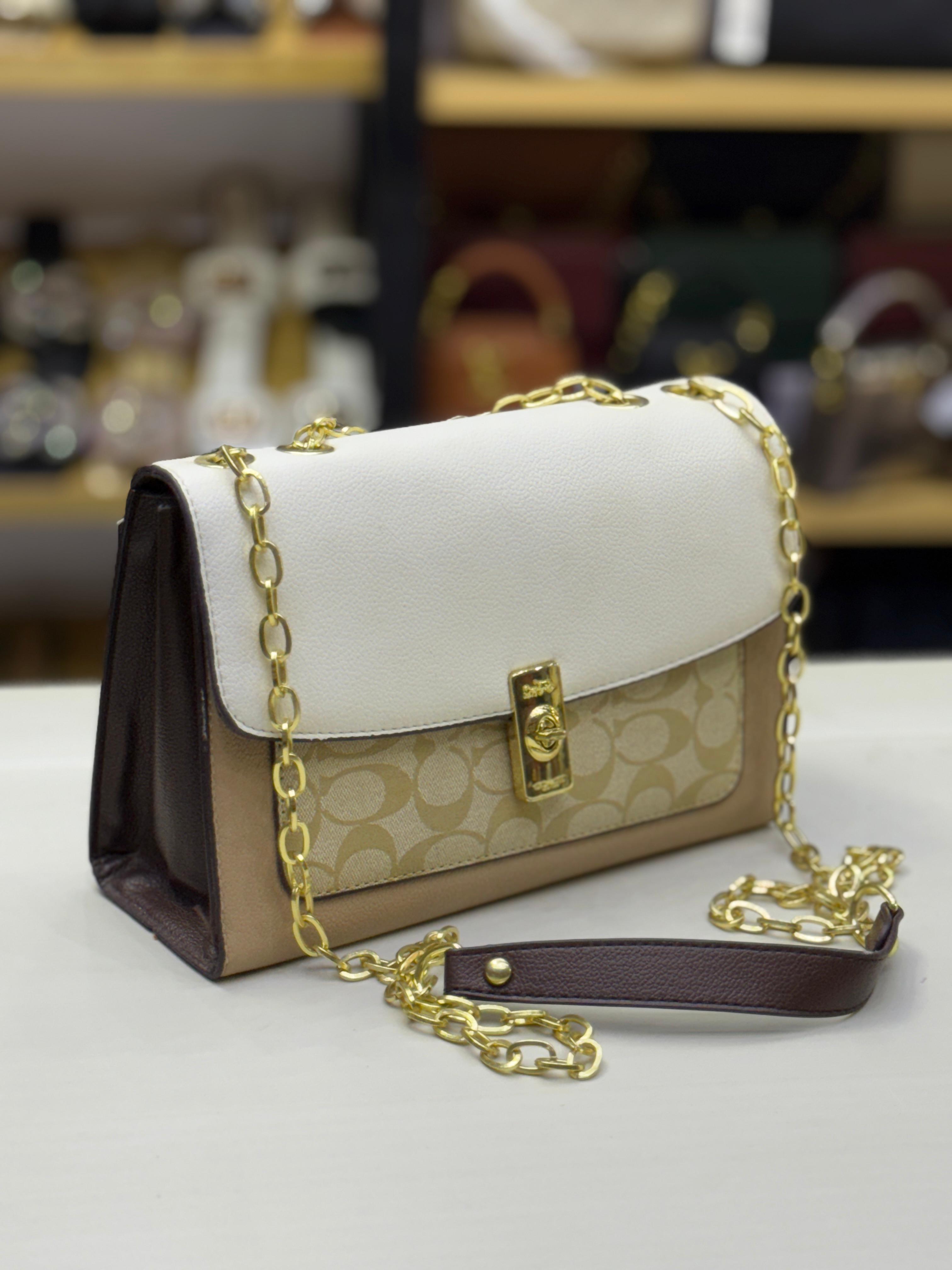 COACH Lane Shoulder Bag - Fawn Signature Canvas