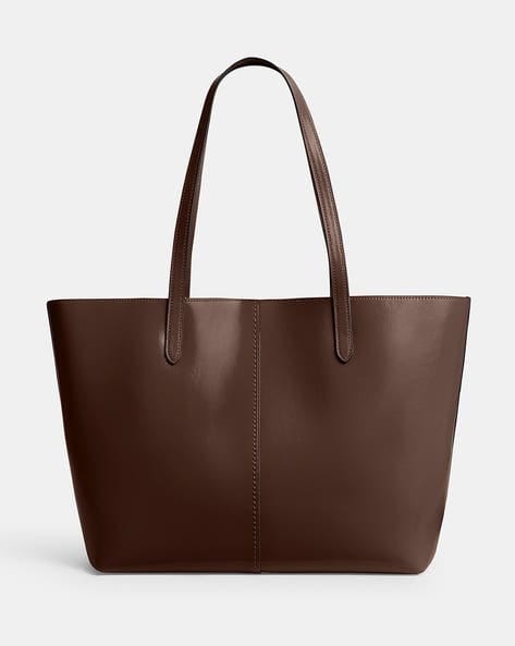 COACH North 32 Leather Tote Bag - Brown