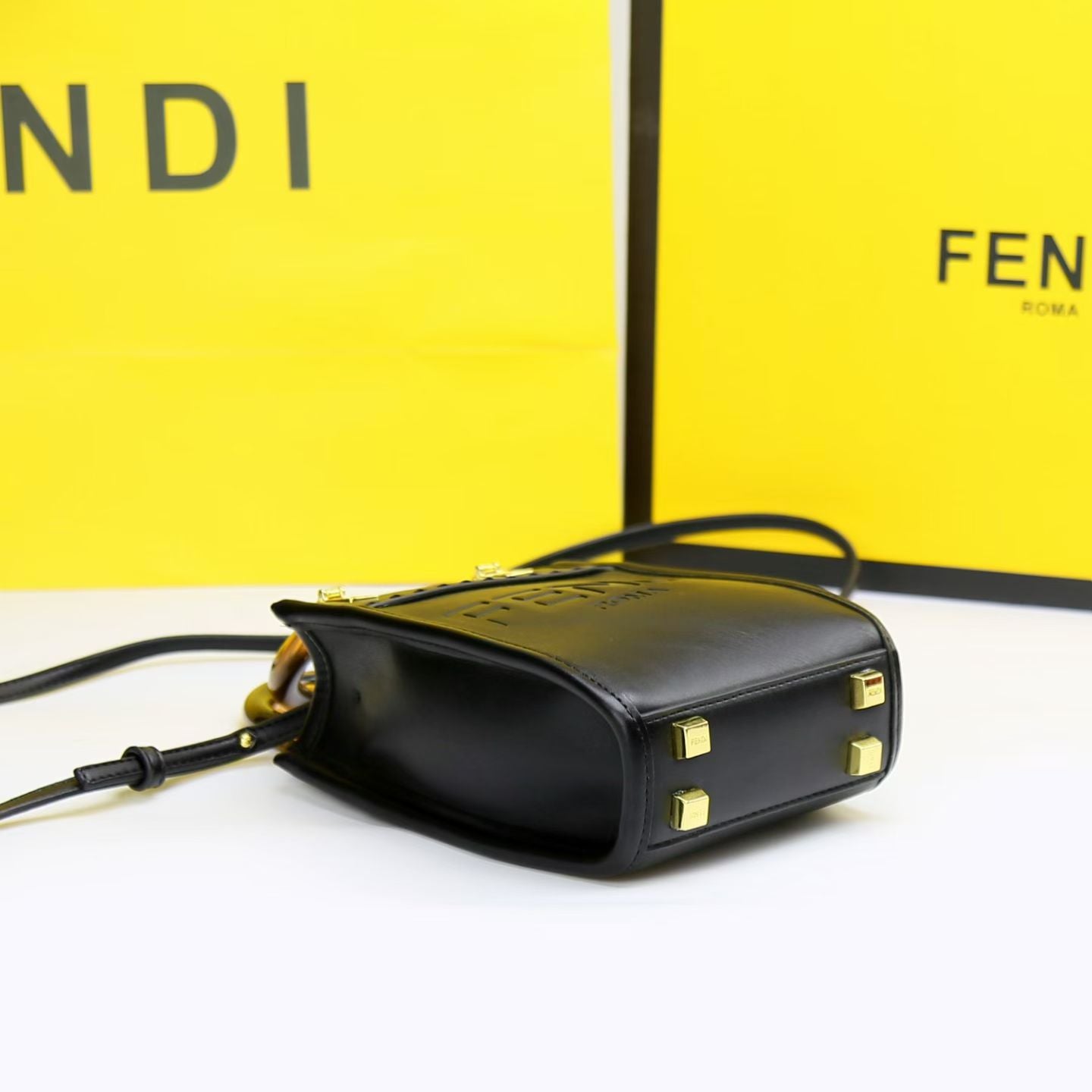 FENDI Mini Sunshine Tote Bag - Black