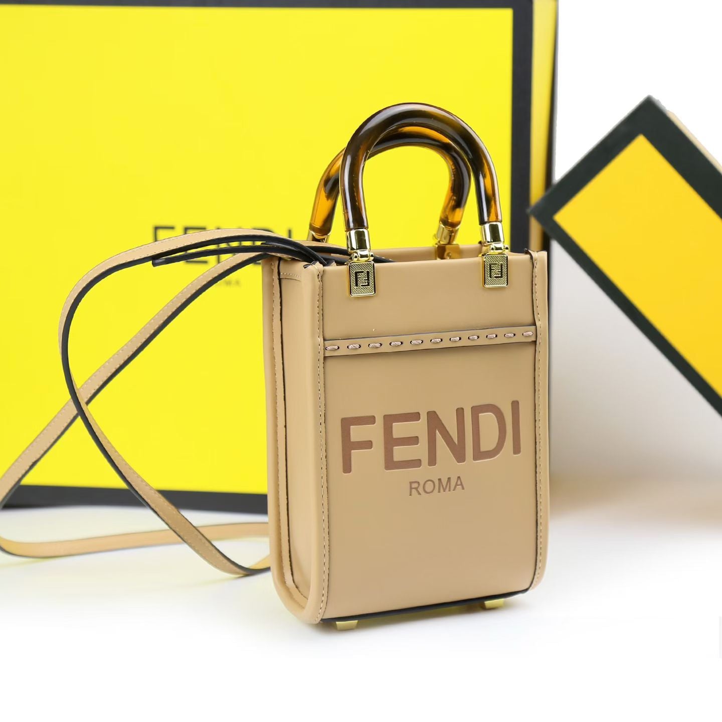 FENDI Mini Sunshine Tote Bag - Fawn