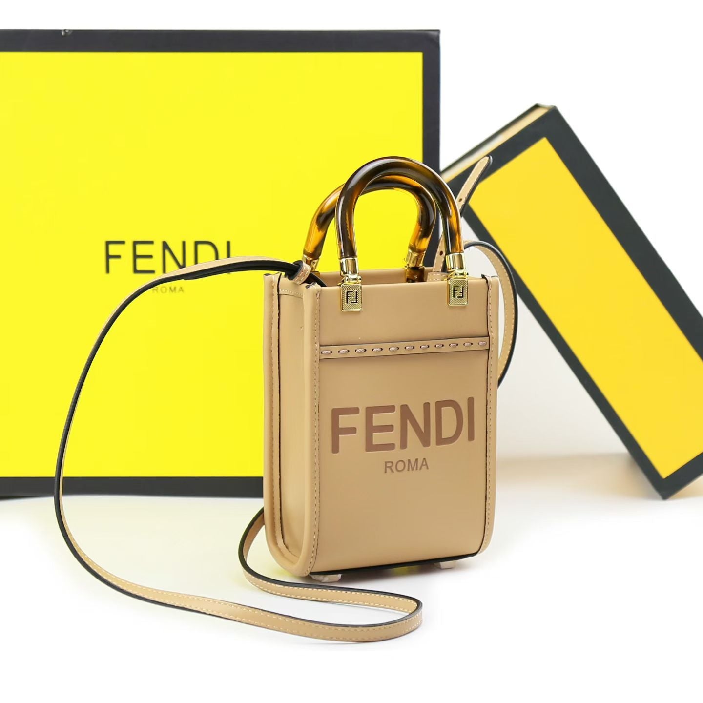 FENDI Mini Sunshine Tote Bag - Fawn