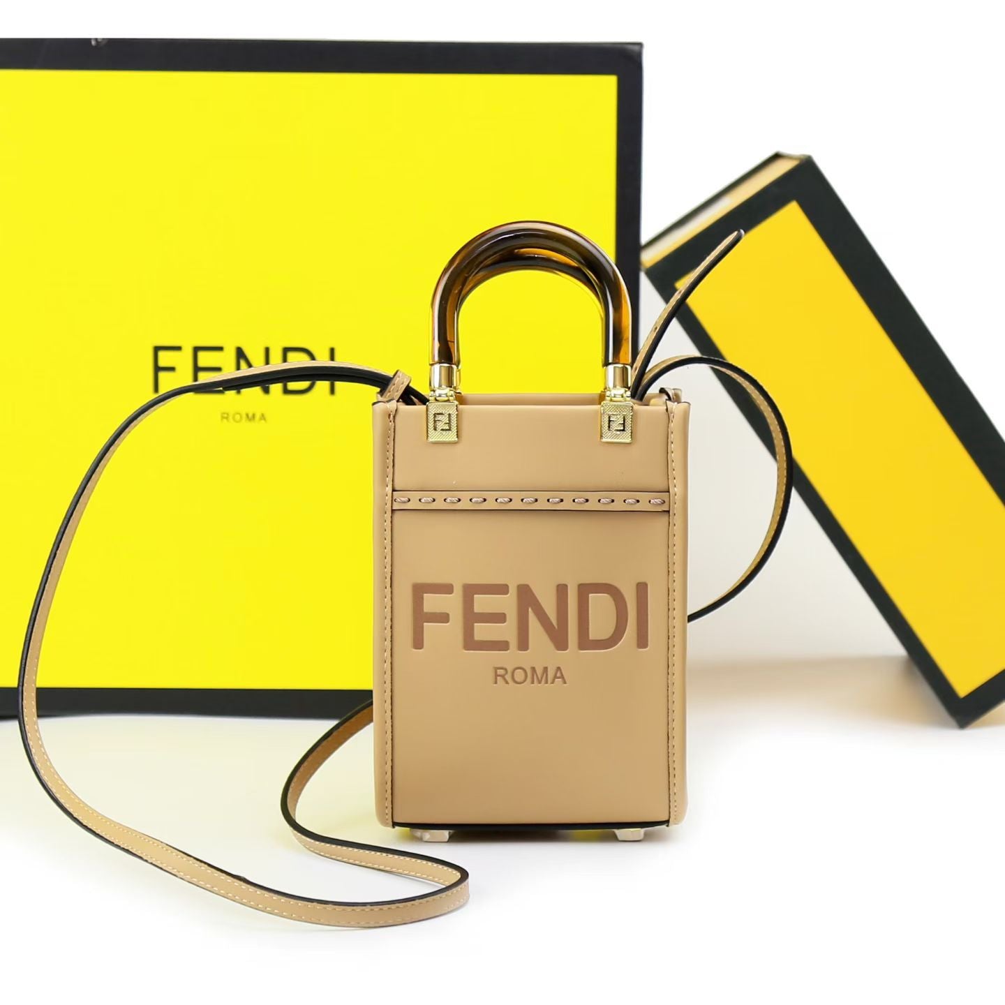 FENDI Mini Sunshine Tote Bag - Fawn