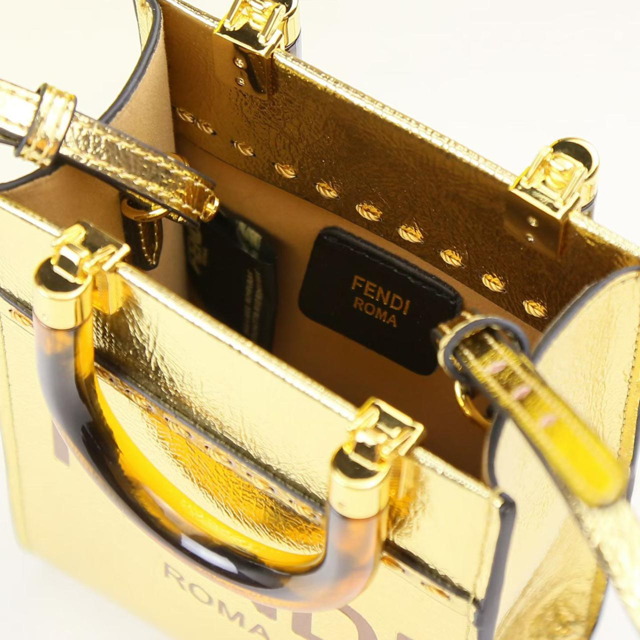 FENDI Mini Sunshine Tote Bag - Golden