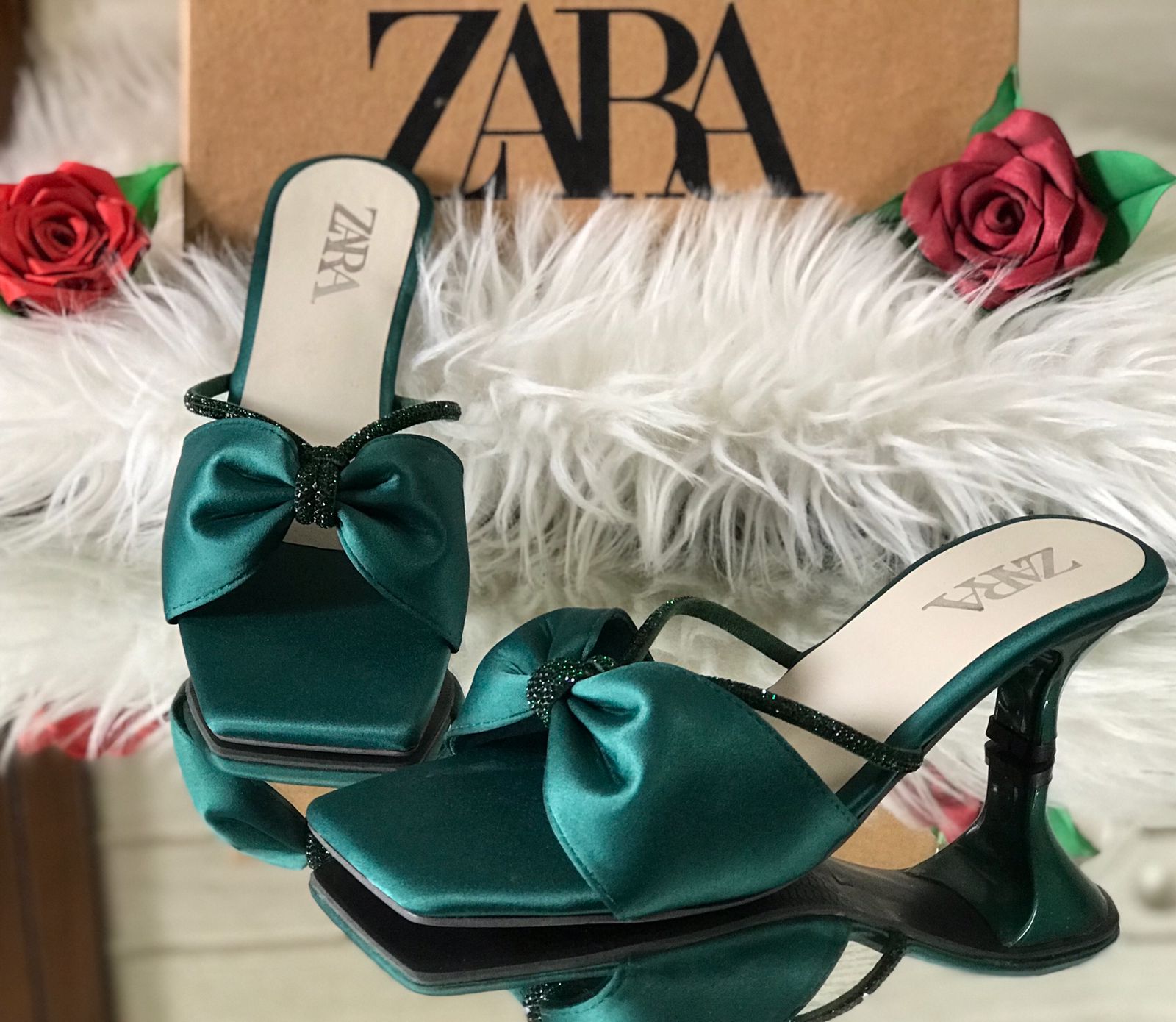 Zara Mash Heel - Green
