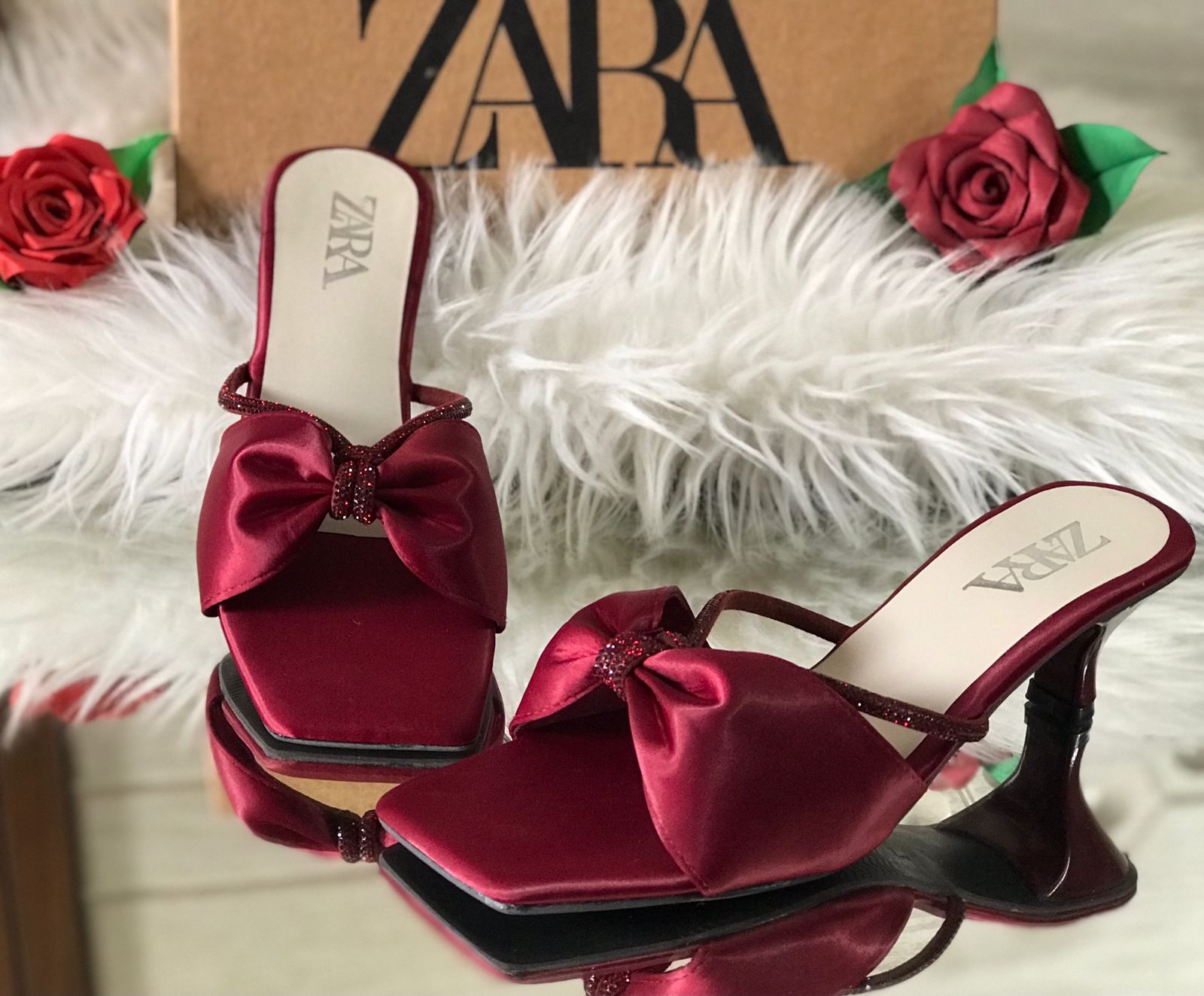 Zara Mash Heel - Mehroon