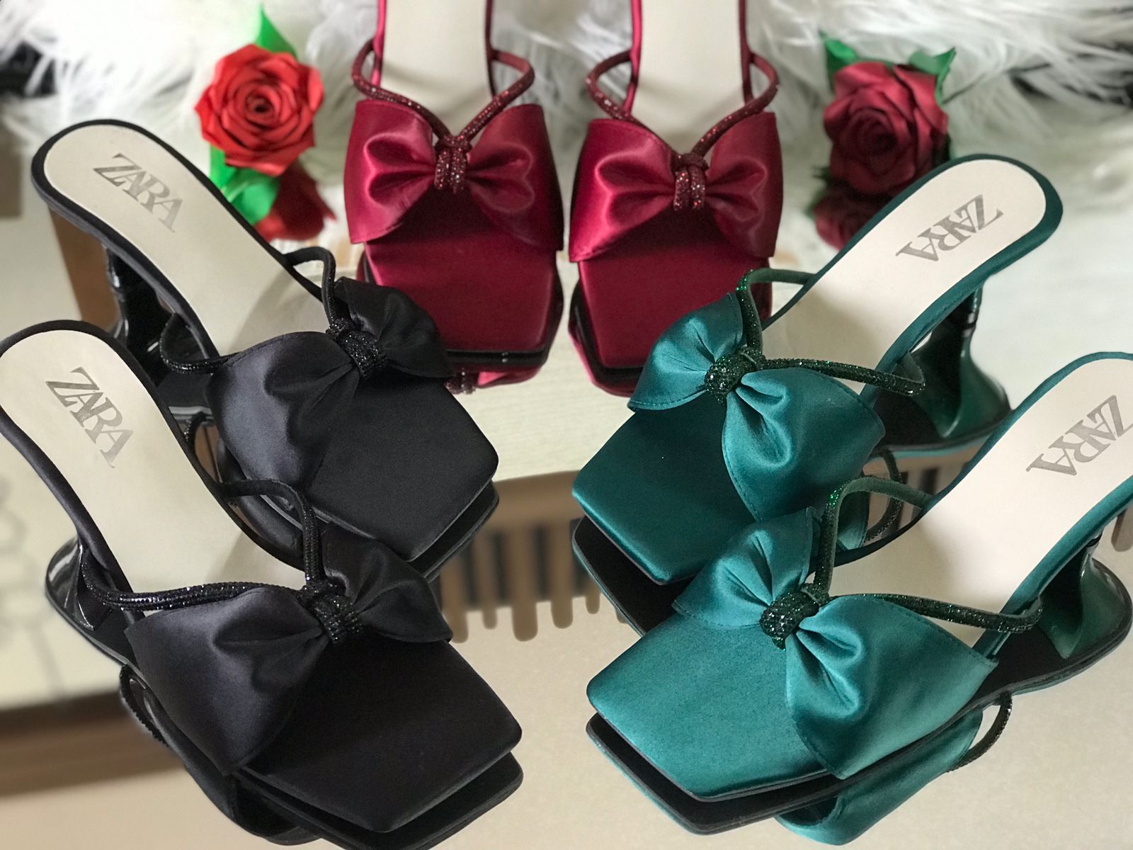 Zara Mash Heel - Green