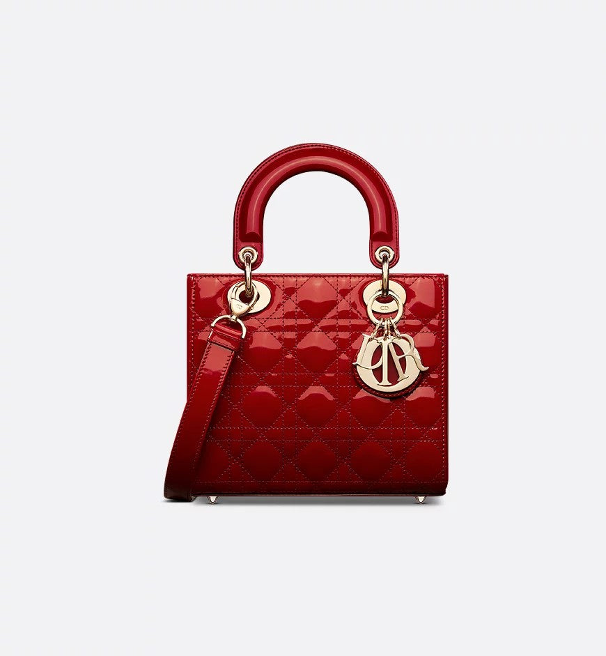 Christian Dior Small Lady Dior Bag - Mehroon