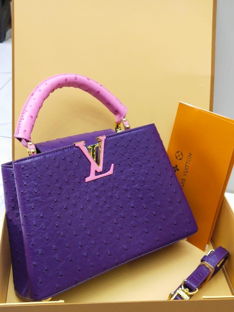 Louis Vuitton Capucines Handbag - Purple & Pink