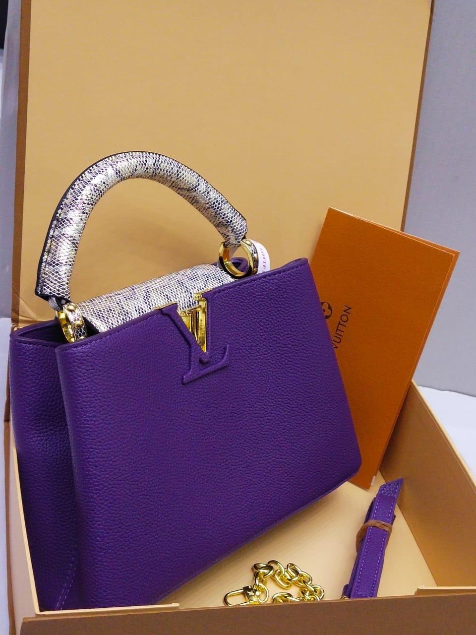 Louis Vuitton Capucines Handbag - Purple