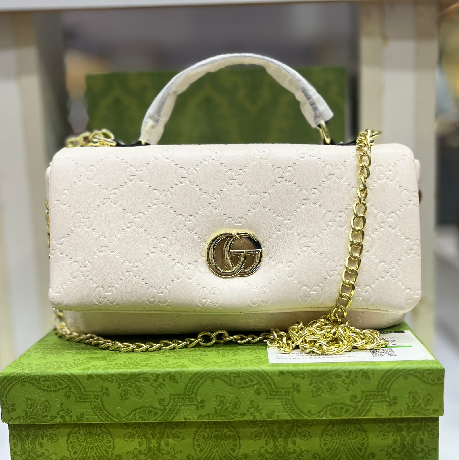 GUCCI GG MILANO MINI HANDBAG - WHITE