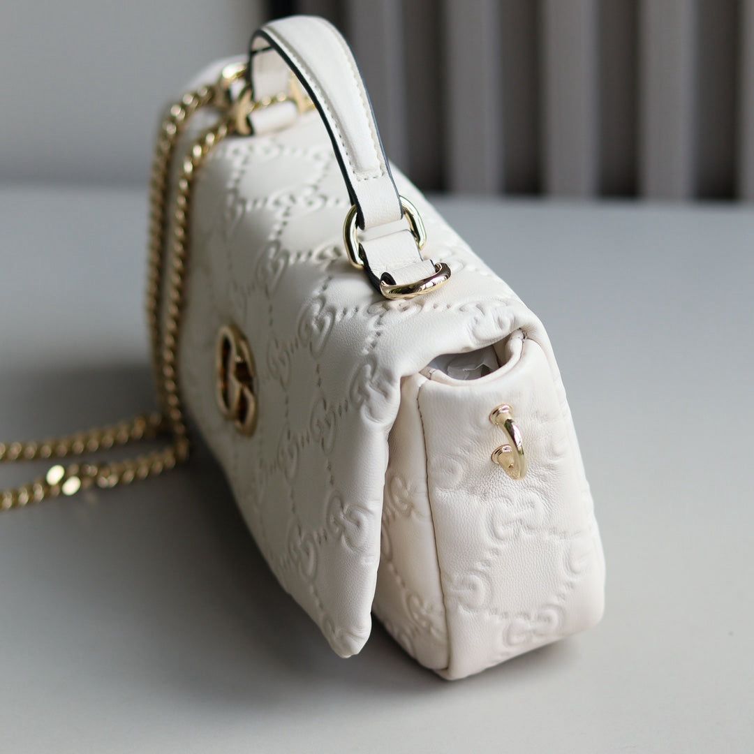 GUCCI GG MILANO MINI HANDBAG - WHITE