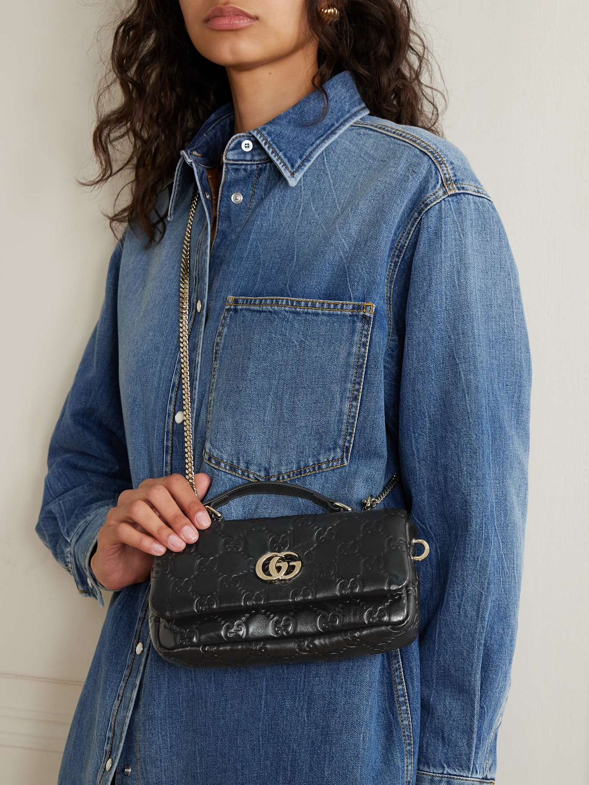 GUCCI GG MILANO MINI HANDBAG - BLACK