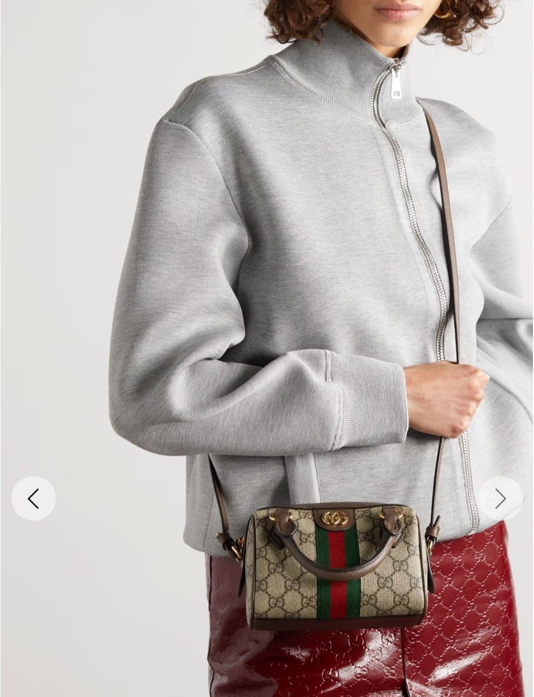 Gucci Ophidia Boston Bag - Brown & Beige