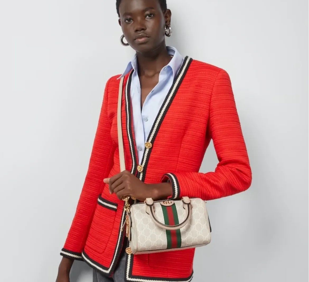 Gucci Ophidia Boston Bag - Beige