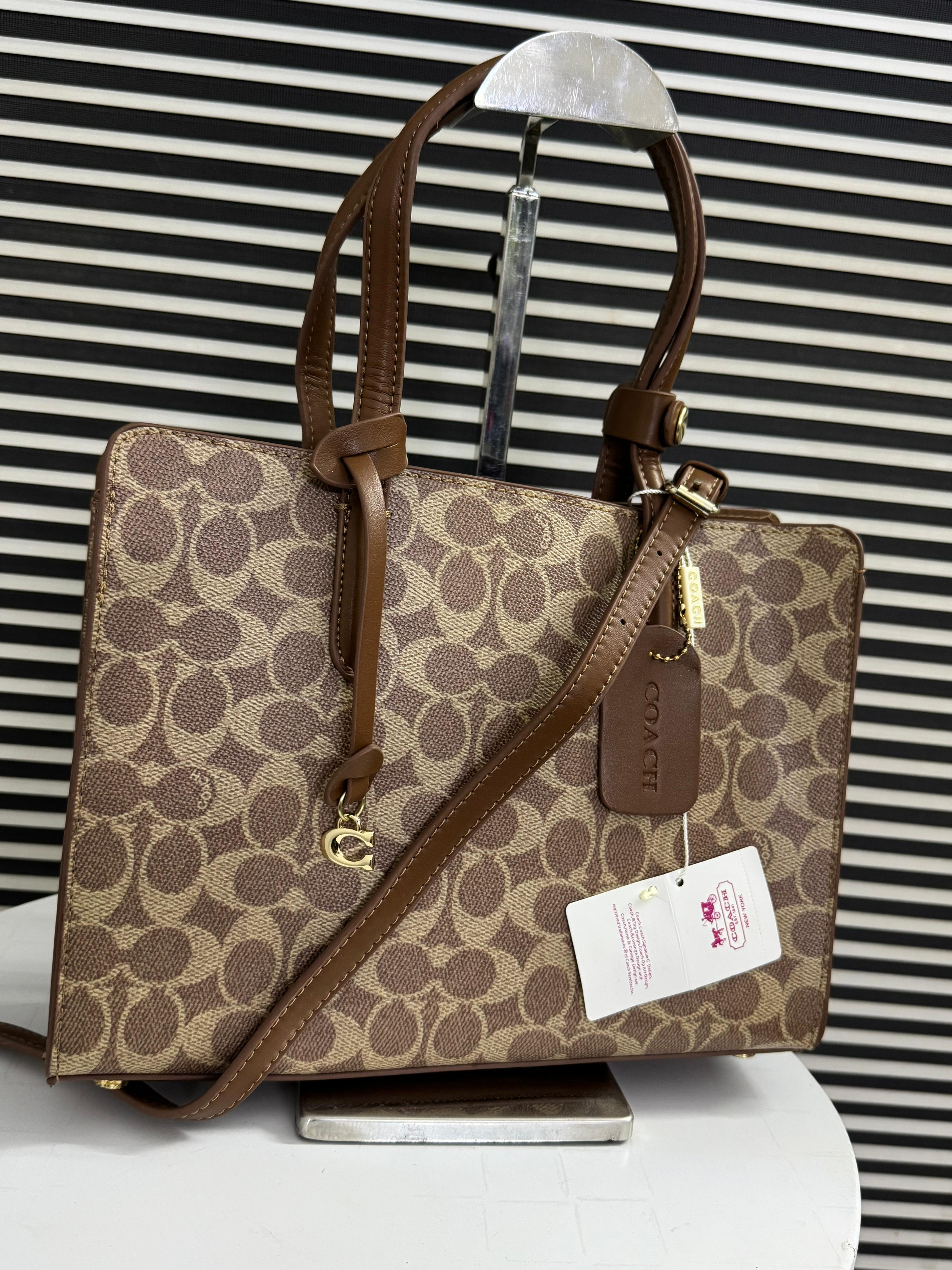 Coach Cater Carryall Bag - Beige & Brown