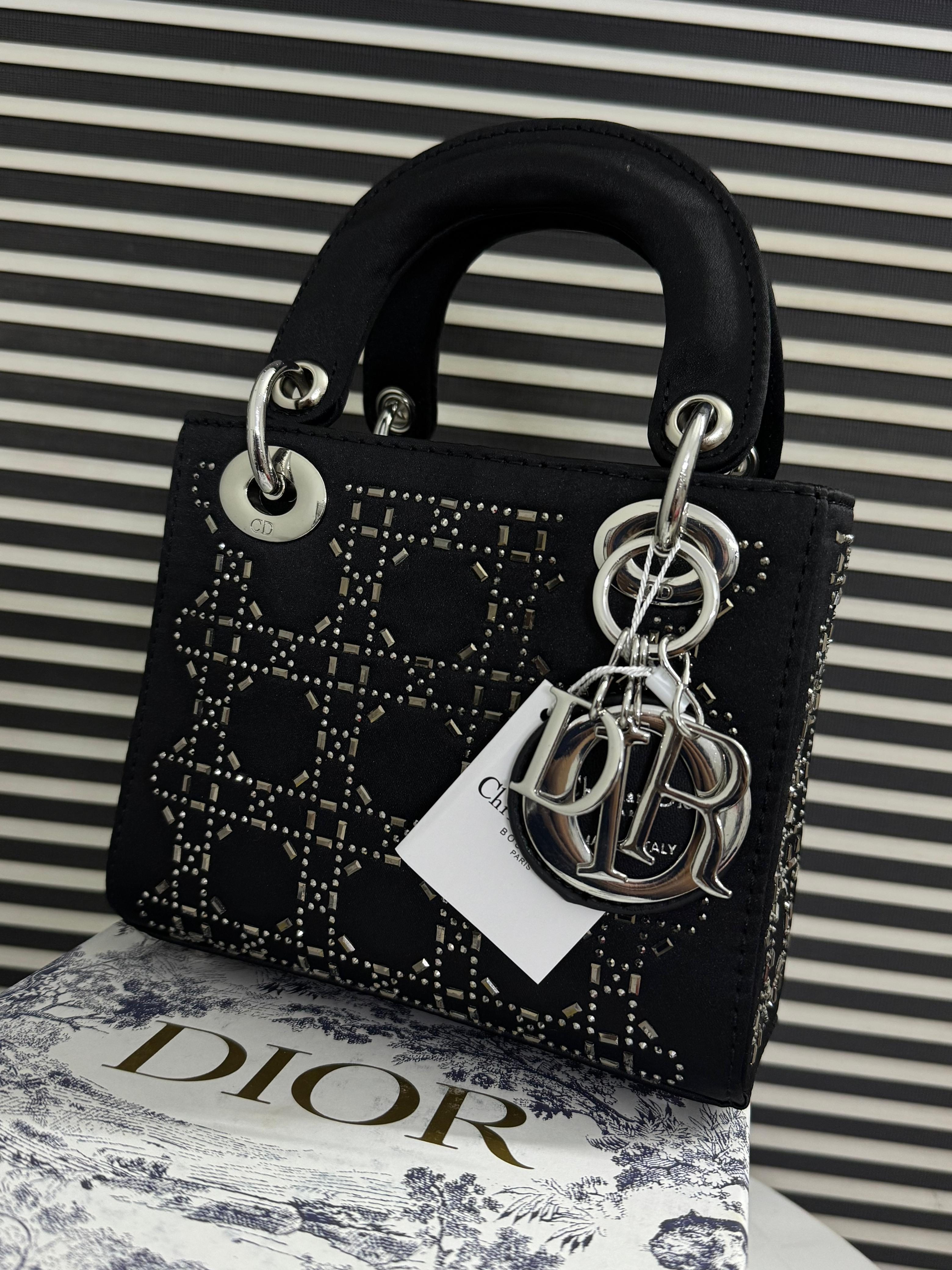 DIOR  Mini Stone Lady Dior Bag - Black