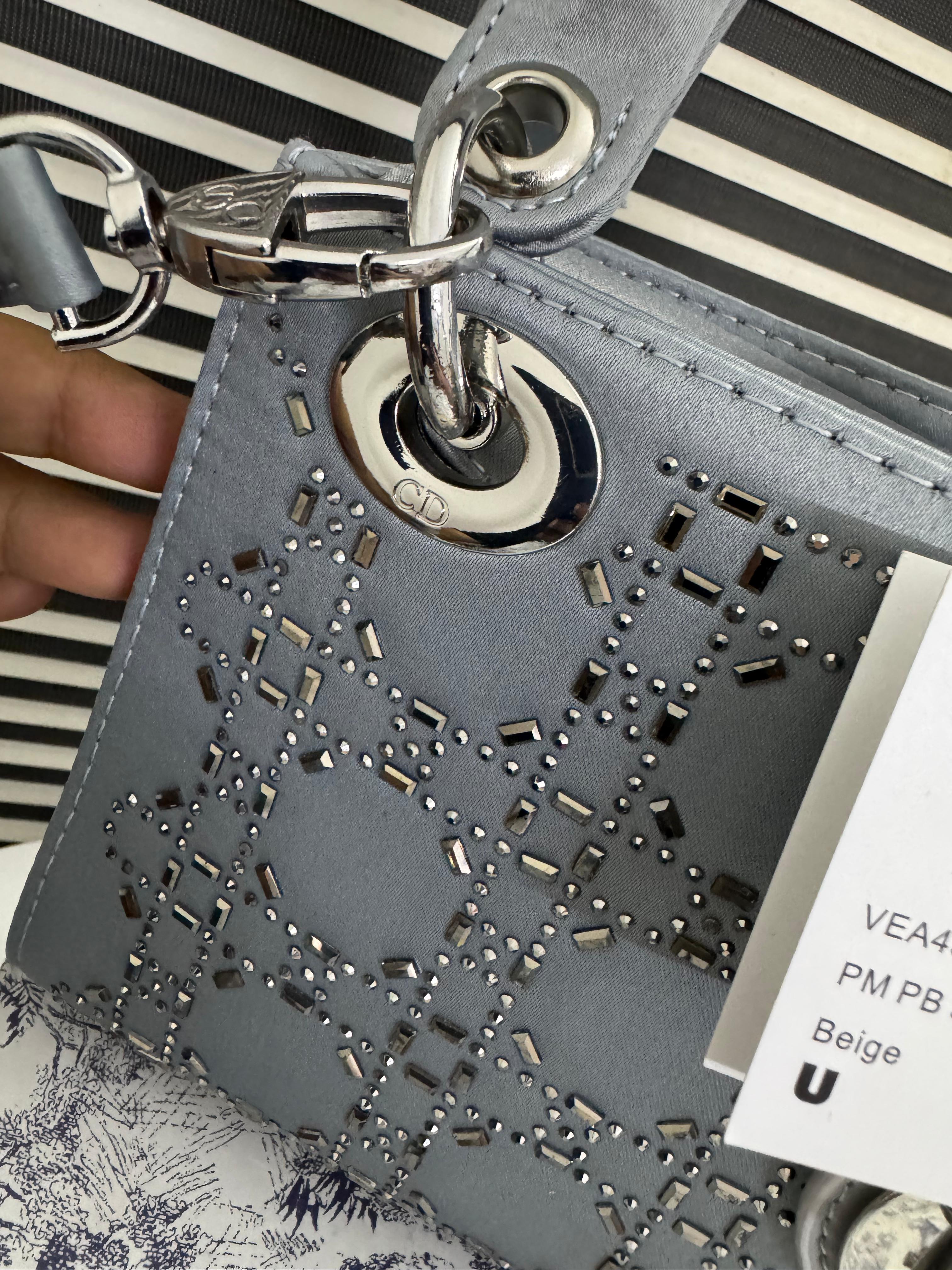 DIOR  Mini Stone Lady Dior Bag - Gray