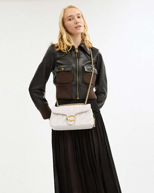 COACH  Tabby Shoulder Bag 26 With Pillow Quilting - White