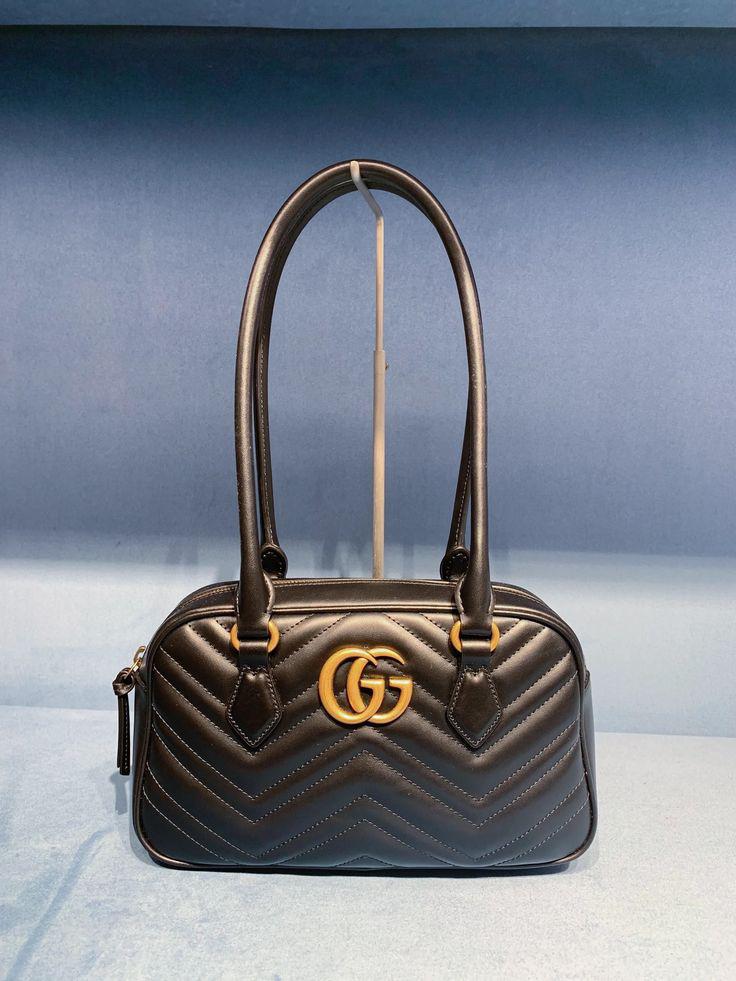 GUCCI GG Marmont Small Top Handle Bag - Black