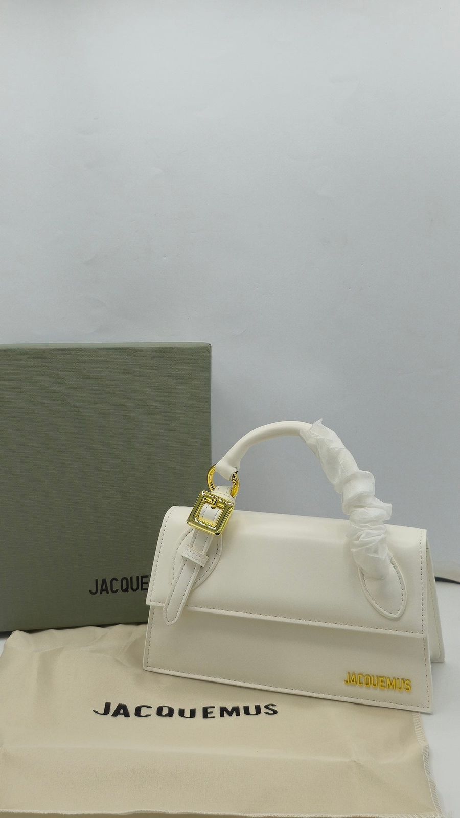 Jacquemus The Long Chiquito with Buckle - White