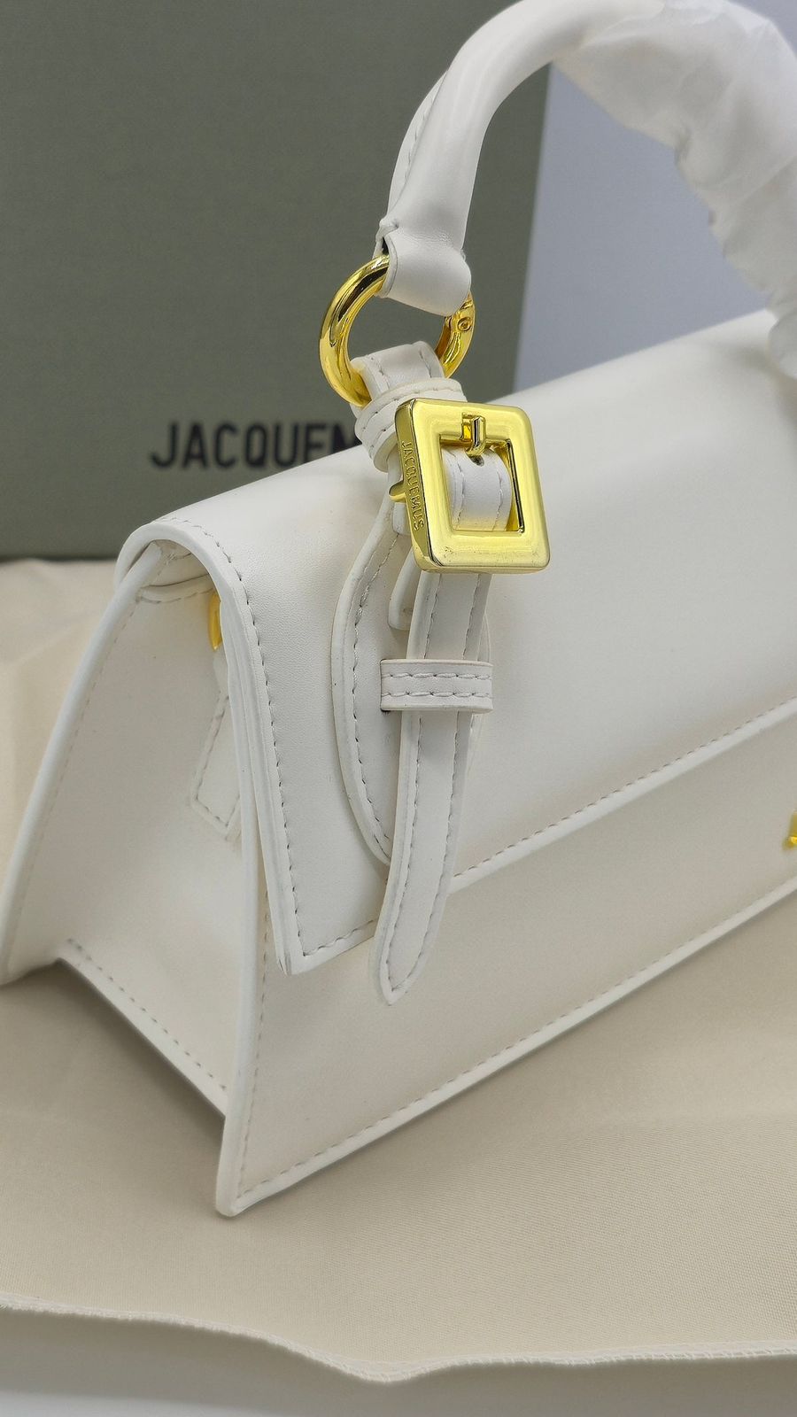 Jacquemus The Long Chiquito with Buckle - White