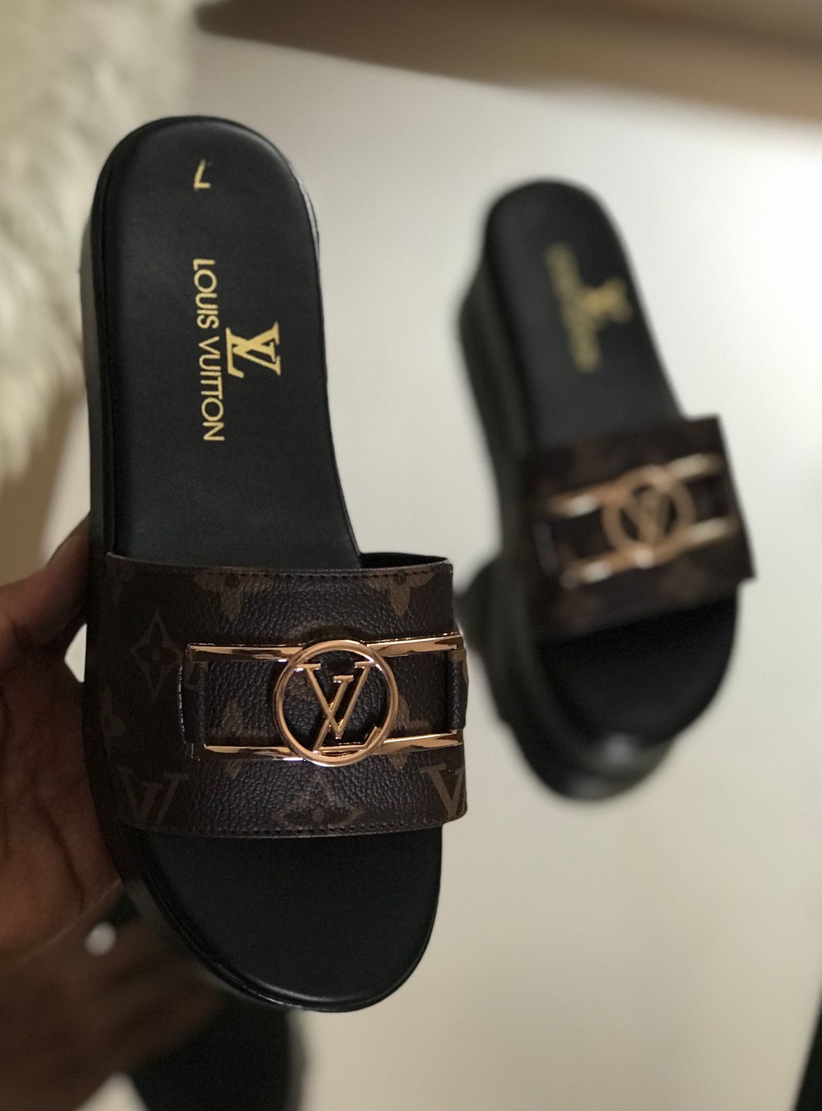 Louis Vuitton Wedges - Black