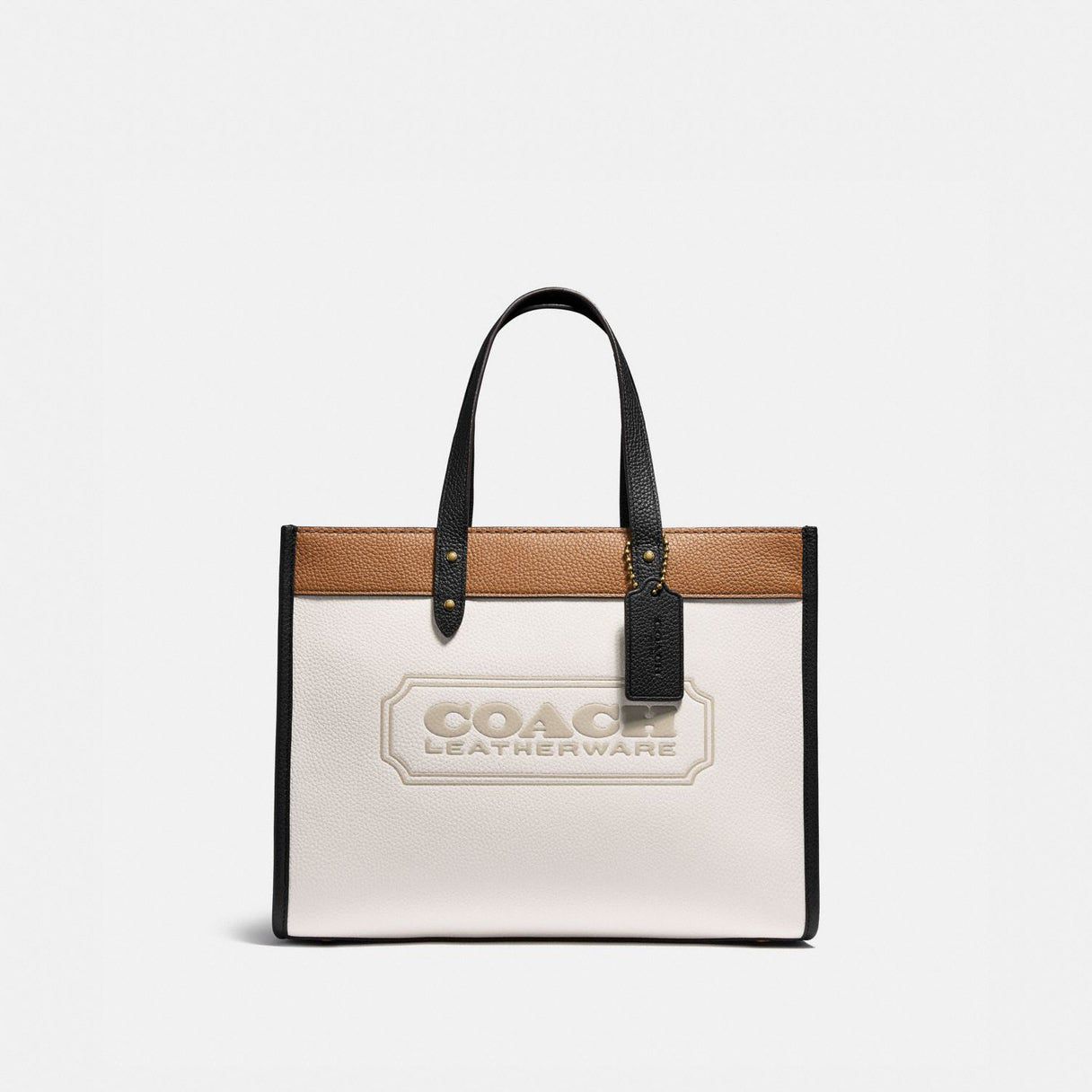 COACH Field Tote 30 In Colorblock With Coach Badge - Brown