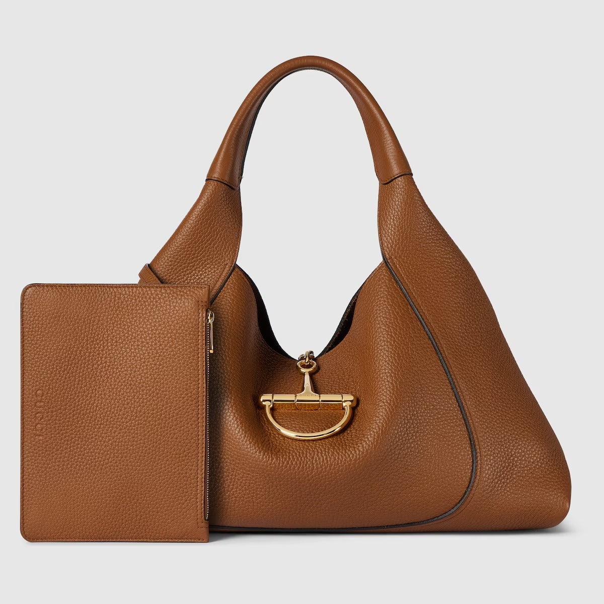 GUCCI Softbit Maxi Shoulder Bag - Brown