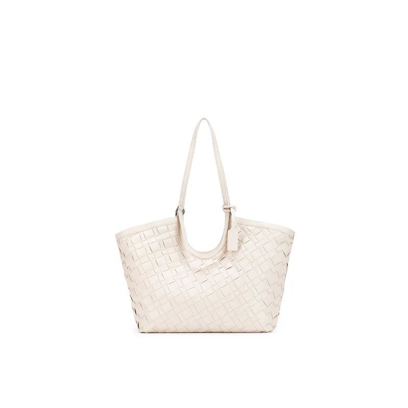 CHARLES & KEITH Ivette Woven Tote Bag - White