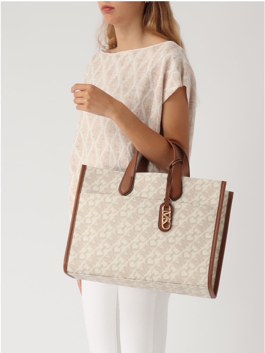 MICHAEL KORS  Gigi Large Empire Signature Logo Tote Bag