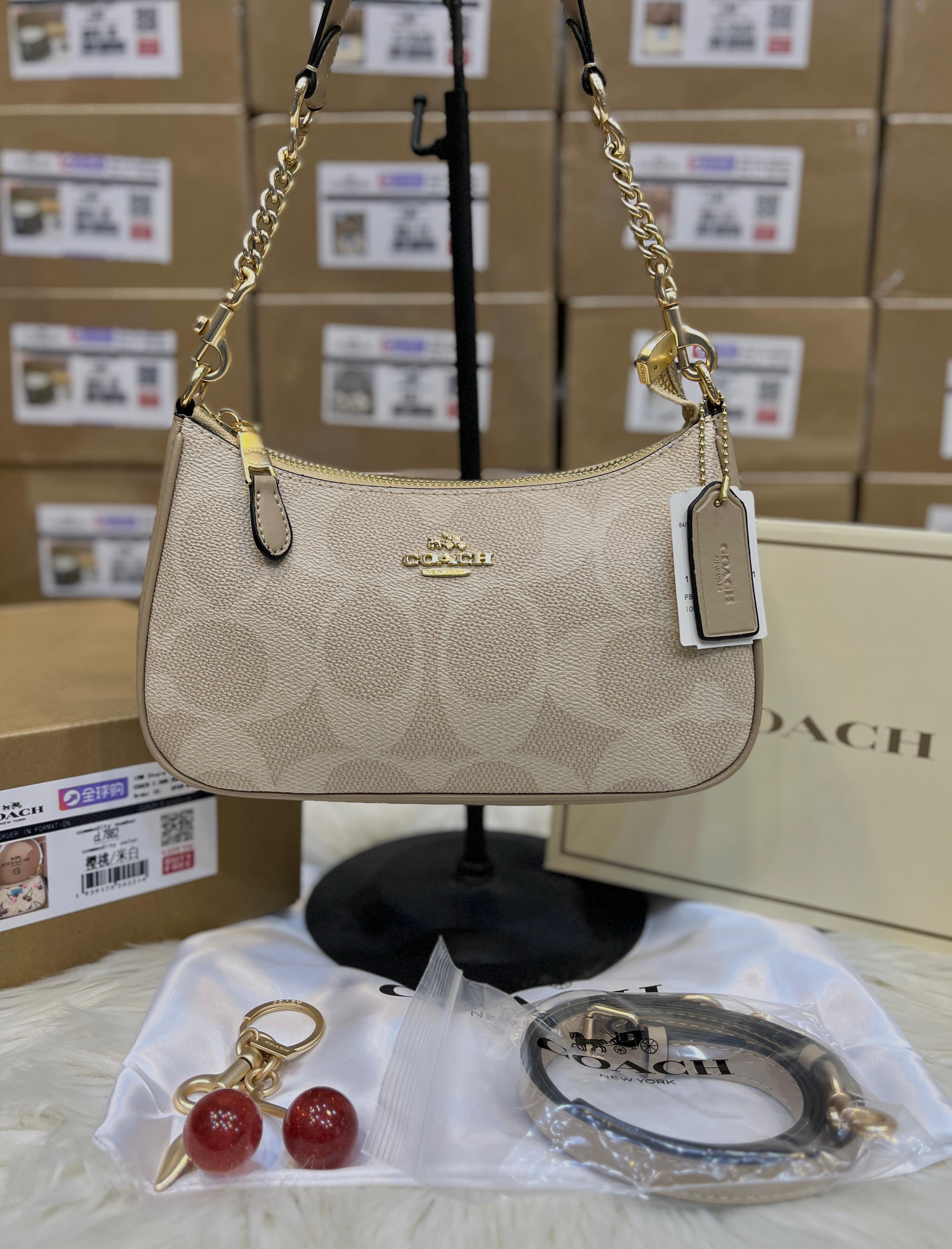 COACH Teri Shoulder Bag In Signature Canvas - Sand