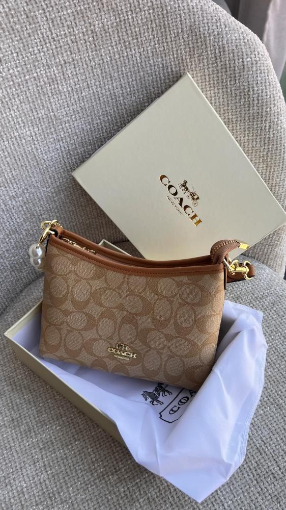 Coach Laurel Mini Shoulder Bag in Signature Canvas - Fawn