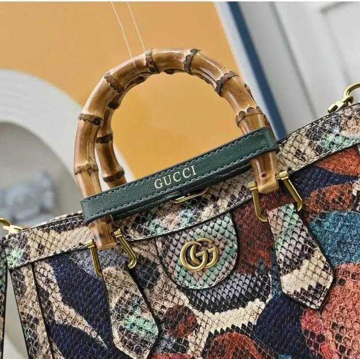 Gucci GG Diana Python Tote Bag