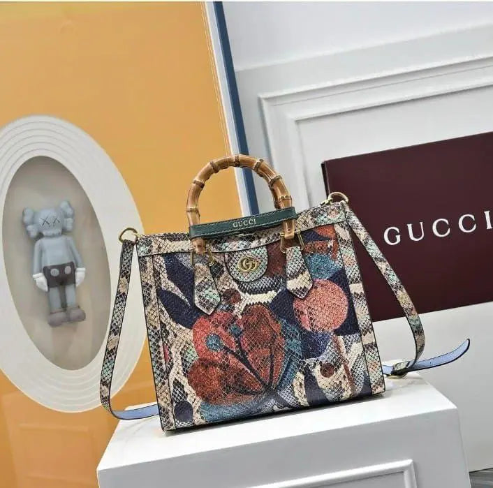 Gucci GG Diana Python Tote Bag