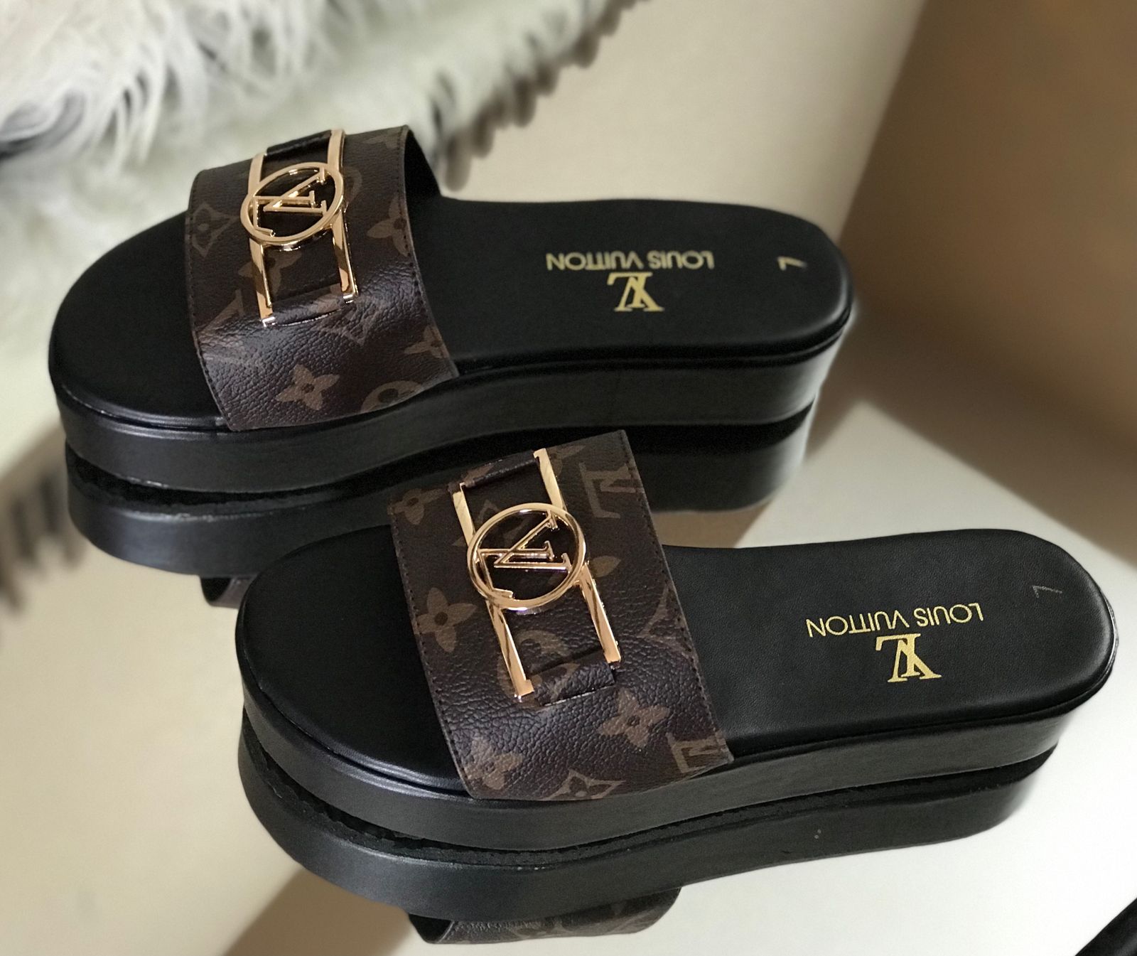 Louis Vuitton Wedges - Black