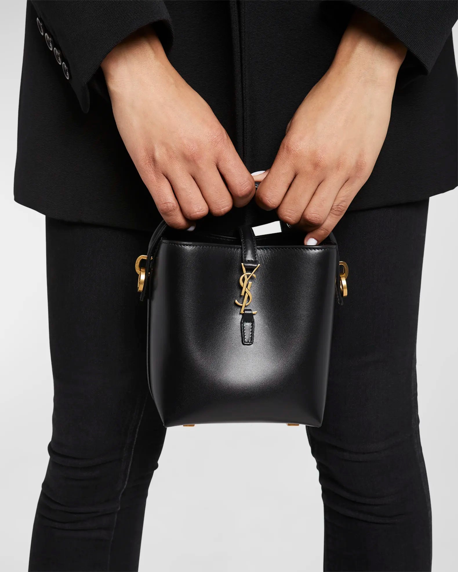 SAINT LAURENT LE 37 MINI IN SHINY LEATHER - official Model